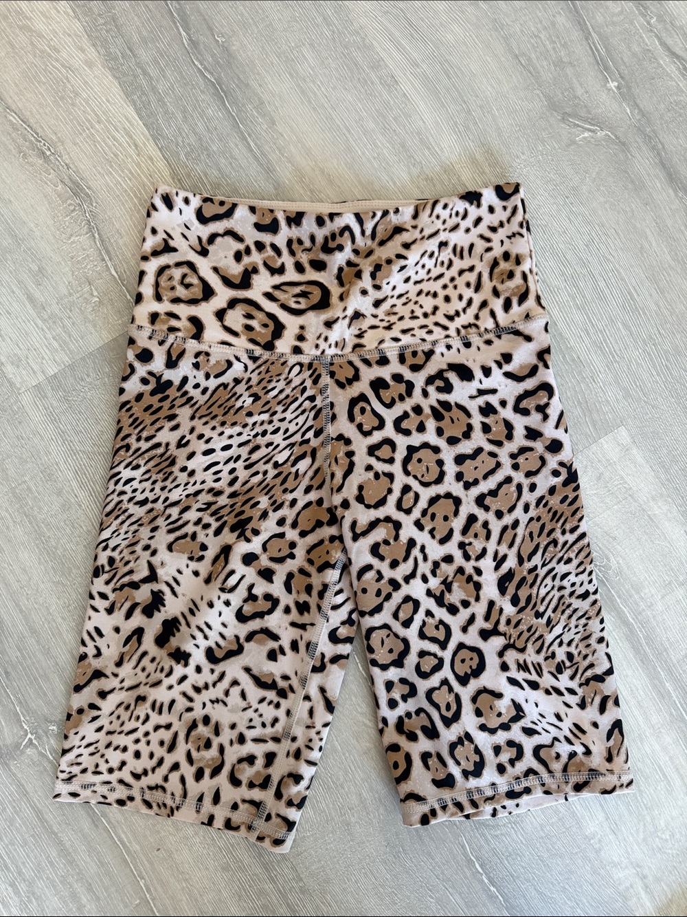 Leopard Print High-Waist Bike Shorts